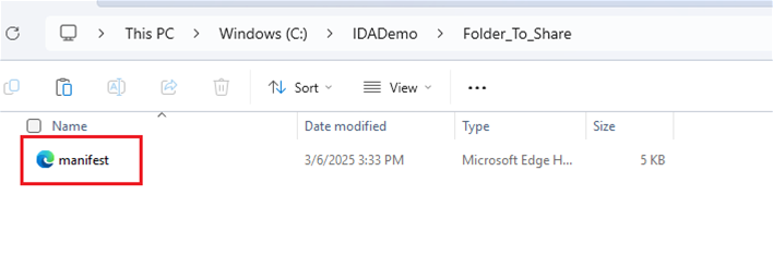 Move the manifest.xml file into this folder.